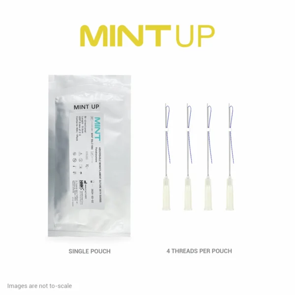 Hilos tensores Mint UP, Desarrollados por Hansbiomed multinacional Coreana, Hilos PDO, Lifting facial, Medicina estética, belleza.