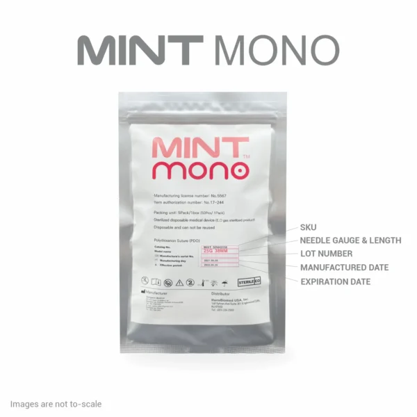 Hilos tensores Mint Mono, Desarrollados por Hansbiomed multinacional Coreana, Hilos PDO, Lifting facial, Medicina estética, belleza.